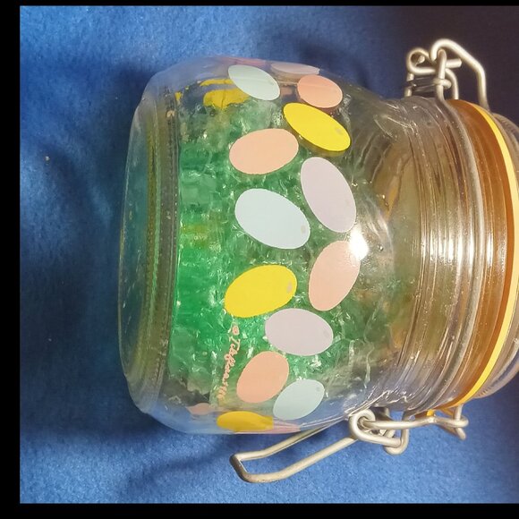 Antique Vintage Swing Top Glass Mason Easter Bunny Holiday Decorative Jar - Picture 12 of 15